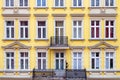 Beautiful facade of an old building, old building facade detail