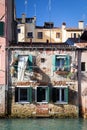 Beautiful facade of an old house captured in Saint Marks Square, Venice, Italy Royalty Free Stock Photo