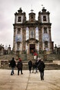 Beautiful facade of Santo Ildefonso church in Oporto