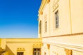 Beautiful yellow house in Pyrgos Kallistis Santorini Greece