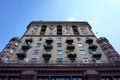 Beautiful facades of houses on the main street of Kiev: Khreshchatyk.