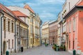 Beautiful facades of old European houses