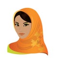 Beautiful face of arabic muslim woman