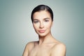Beautiful face. Healthy woman with perfect clear skin. Facial treatment, skincare and spa concept Royalty Free Stock Photo