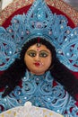 Beautiful face of Hindu Goddess Durga idol