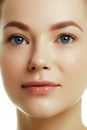 Beautiful face of a young caucasian woman. Woman beauty face Royalty Free Stock Photo