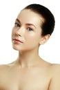 Beautiful face of a young caucasian woman. Woman beauty face Royalty Free Stock Photo