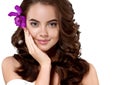 Beautiful Face of Young Woman Model with Clean Fresh Perfect Healthy Skin. Age and Health Concept. Beauty Woman Portrait