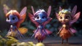 Cute little fairies. cute fairies in fly. beautiful fairy Royalty Free Stock Photo