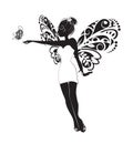 Beautiful fairy girl with butterfly Royalty Free Stock Photo