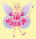 The beautiful fairy has a wonderful dress