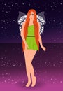 Beautiful fairy pixie sky background