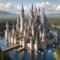 A beautiful fairy tale castle Royalty Free Stock Photo