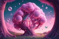 Beautiful fairy tale house in a tree Royalty Free Stock Photo