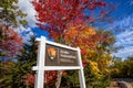 Beautiful fall colors of Acadia National Park in Maine