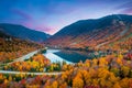 Beautiful fall colors in Franconia Notch State Park | White Mountain National Forest, New Hampshire, USA Royalty Free Stock Photo