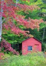 Fall colors of New England on a Farm Royalty Free Stock Photo