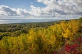 Beautiful fall colors in the Superior National forest edging down to Lake Superior Royalty Free Stock Photo