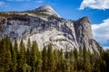 Beautiful Fall Day on North Dome and the Royal Arches, Yosemite National Park, California Royalty Free Stock Photo