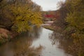 Bridges of Madison County covered bridge on the river Royalty Free Stock Photo