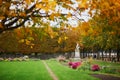 Beautiful fall day in Tuileries garden, Paris