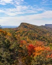 Beautiful fall foliage colors beginning to show on a rocky mountain ridge. Shawangunk Mountains Royalty Free Stock Photo