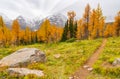 Hiking Path In Autumn Mountains Royalty Free Stock Photo