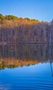 Beautiful fall scene with reflective colors