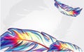 Beautiful falling feathers Royalty Free Stock Photo