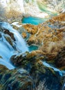 Beautiful Falls in Plitvice Lakes National Park, Croatia