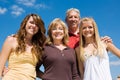 Beautiful Family & Blue Sky Royalty Free Stock Photo