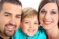 Beautiful family portrait aqua Royalty Free Stock Photo