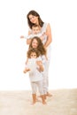 Beautiful family in a row Royalty Free Stock Photo