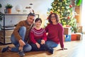 Beautiful family smiling happy and confident Royalty Free Stock Photo