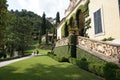 The beautiful famous arched terrace at Villa Balbianello.