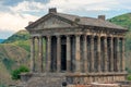 beautiful famous Garni temple in the mountains of Armenia, a landmark