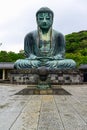 Beautiful and famous giant bronze Buddha Statues Kamakura Daibutsu