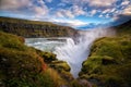 Beautiful and famous Gullfoss waterfall in Iceland Royalty Free Stock Photo