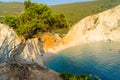 Porto Katziki beach at sunset Royalty Free Stock Photo