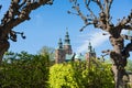 beautiful famous Rosenborg castle at sunny day,