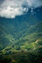 Beautiful Fansipan mountain landscape