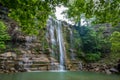 Beautiful fantastic deep forest waterfall at Adana,Turkey,Simit Waterfall