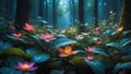 Beautiful fantasy Forest. Enchanted Forest. Magical Forest. Fantasy Foliage. Fantasy nature. Mystic Grove.