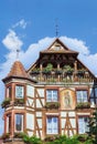 beautiful farce houses in the city of Kaysersberg