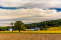 Beautiful farm scene in rural York County, Pennsylvania. Royalty Free Stock Photo