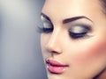 Beautiful fashion luxury makeup