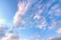 Beautiful feather clouds on bright blue sky, great background Royalty Free Stock Photo