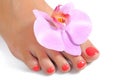 Beautiful feet with perfect spa pedicure Royalty Free Stock Photo