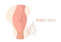 Beautiful female body and women`s hygiene and health concept. Menopause, Urinary incontinence,