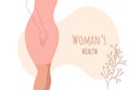 Beautiful female body and women`s hygiene and health concept. Menopause, Urinary incontinence,